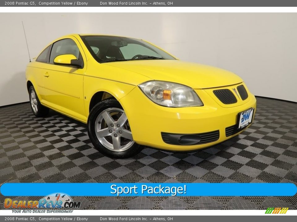 2008 Pontiac G5 Competition Yellow / Ebony Photo #1