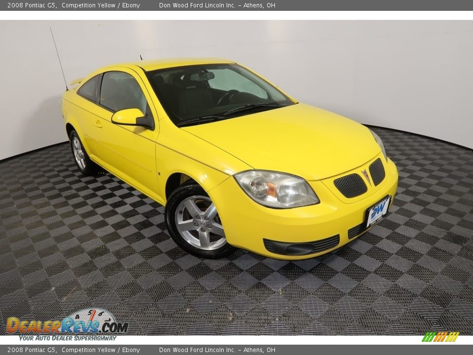 2008 Pontiac G5 Competition Yellow / Ebony Photo #2