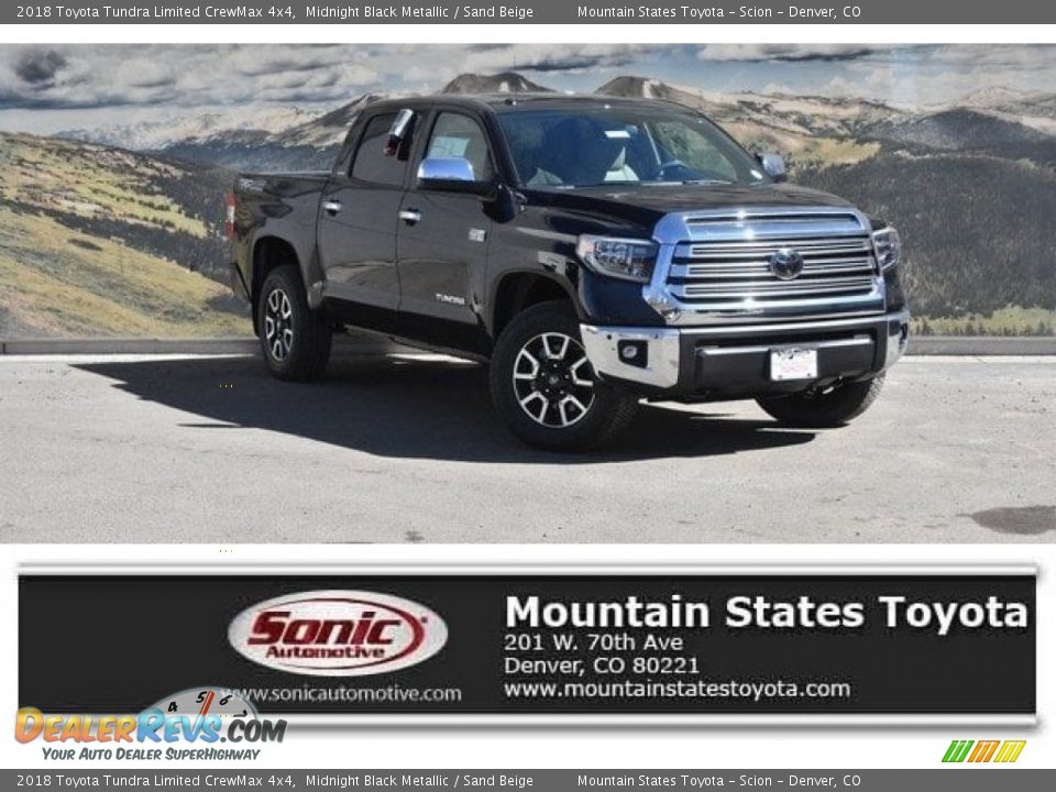2018 Toyota Tundra Limited CrewMax 4x4 Midnight Black Metallic / Sand Beige Photo #1