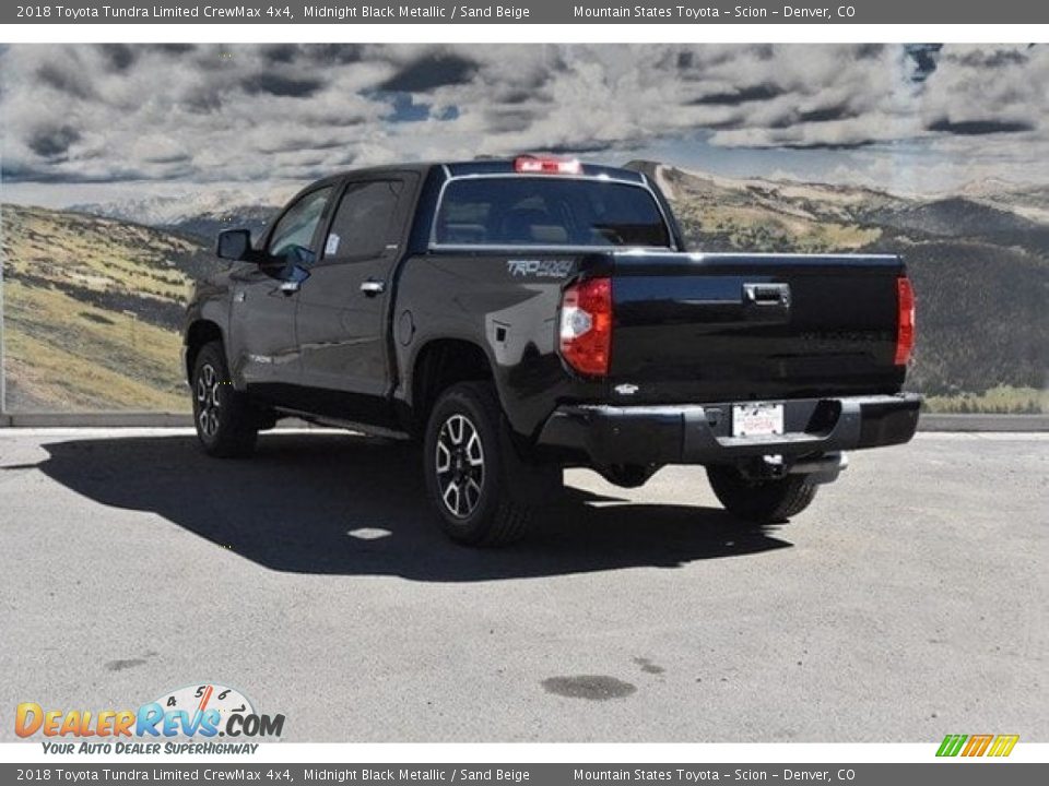 2018 Toyota Tundra Limited CrewMax 4x4 Midnight Black Metallic / Sand Beige Photo #3