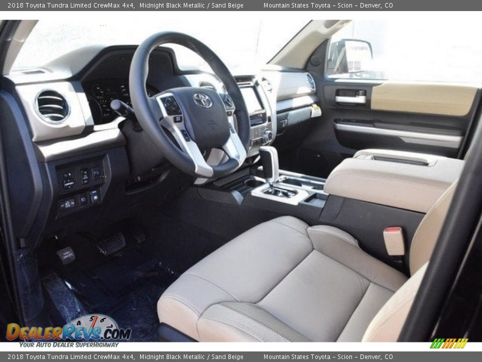 2018 Toyota Tundra Limited CrewMax 4x4 Midnight Black Metallic / Sand Beige Photo #5