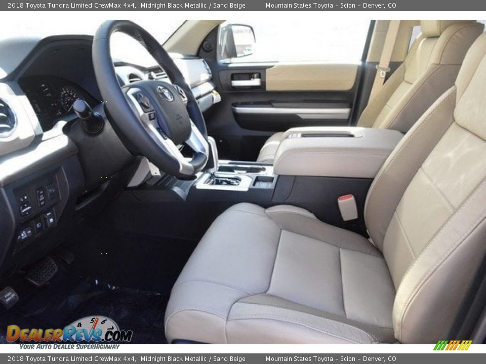 2018 Toyota Tundra Limited CrewMax 4x4 Midnight Black Metallic / Sand Beige Photo #6