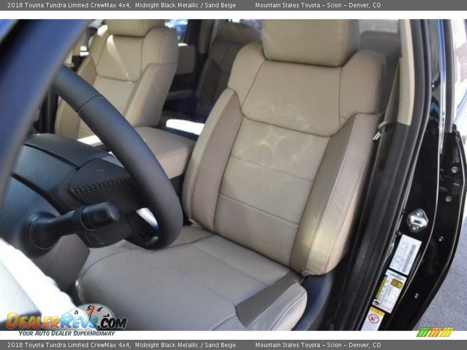 2018 Toyota Tundra Limited CrewMax 4x4 Midnight Black Metallic / Sand Beige Photo #7
