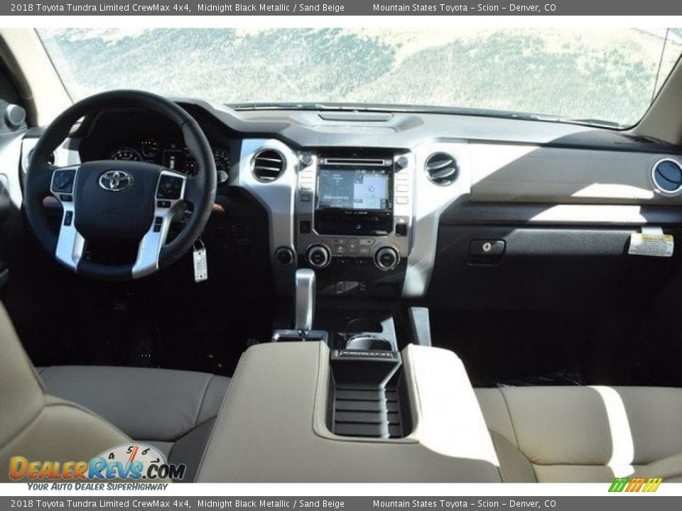 2018 Toyota Tundra Limited CrewMax 4x4 Midnight Black Metallic / Sand Beige Photo #8