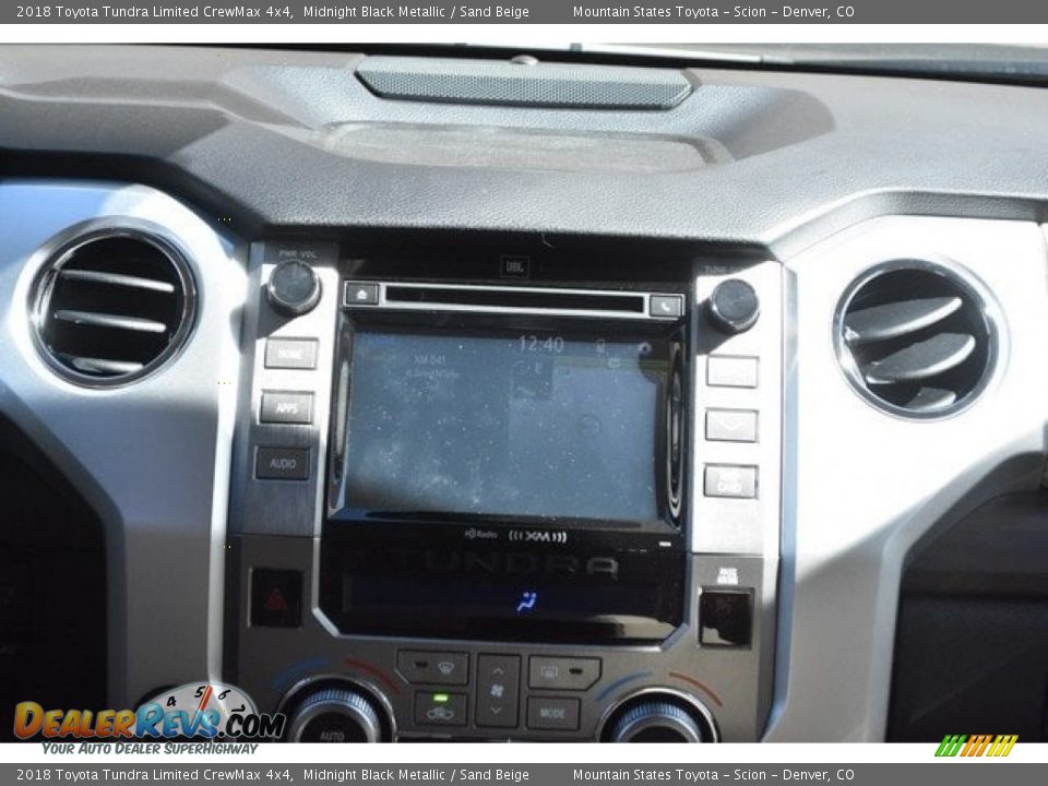 2018 Toyota Tundra Limited CrewMax 4x4 Midnight Black Metallic / Sand Beige Photo #10