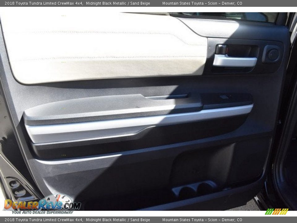 2018 Toyota Tundra Limited CrewMax 4x4 Midnight Black Metallic / Sand Beige Photo #21