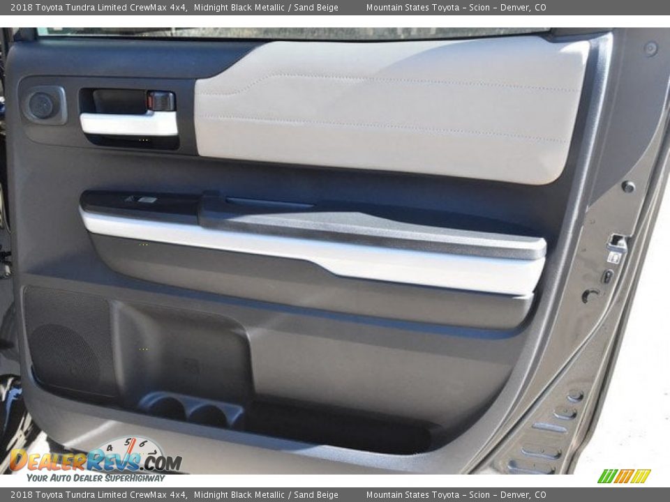 2018 Toyota Tundra Limited CrewMax 4x4 Midnight Black Metallic / Sand Beige Photo #23