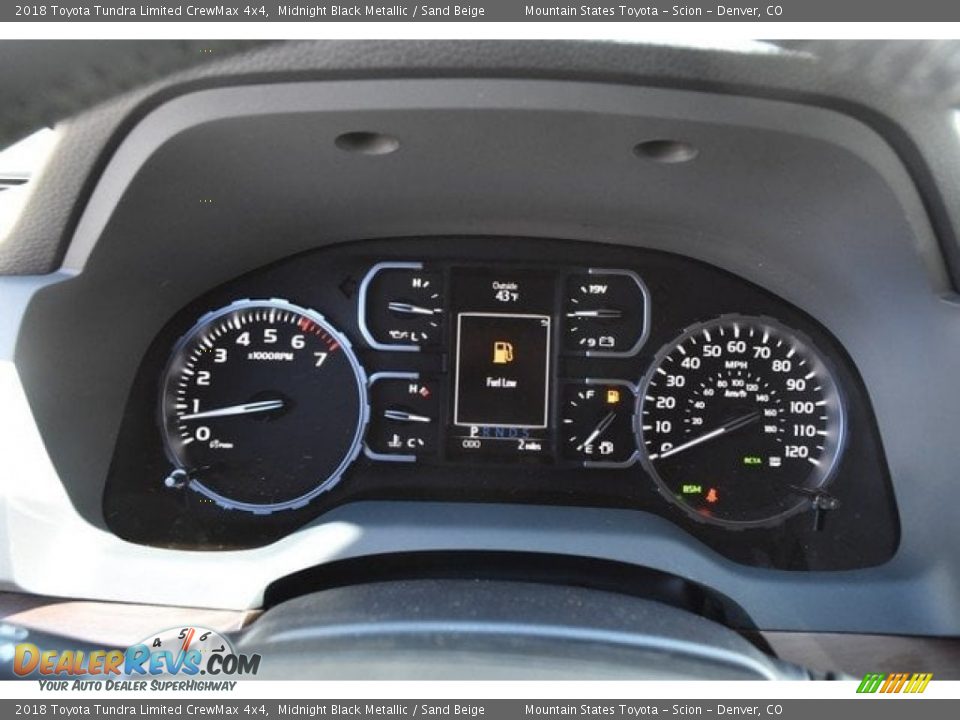 2018 Toyota Tundra Limited CrewMax 4x4 Midnight Black Metallic / Sand Beige Photo #28