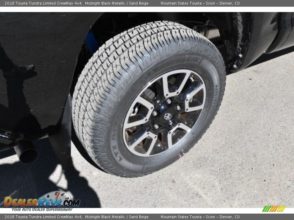 2018 Toyota Tundra Limited CrewMax 4x4 Midnight Black Metallic / Sand Beige Photo #34