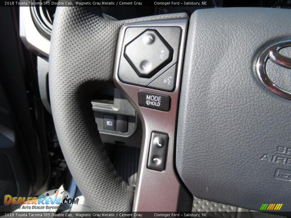 2018 Toyota Tacoma SR5 Double Cab Magnetic Gray Metallic / Cement Gray Photo #10