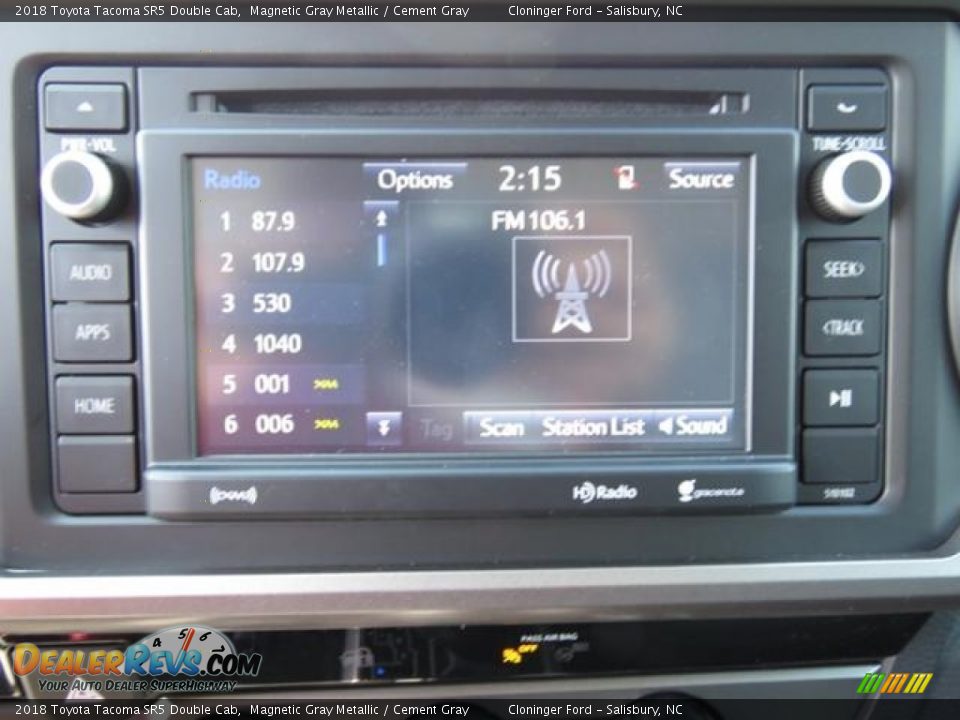 2018 Toyota Tacoma SR5 Double Cab Magnetic Gray Metallic / Cement Gray Photo #14