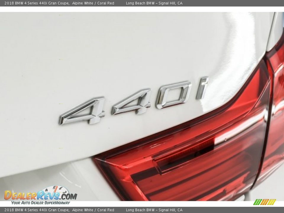 2018 BMW 4 Series 440i Gran Coupe Alpine White / Coral Red Photo #7