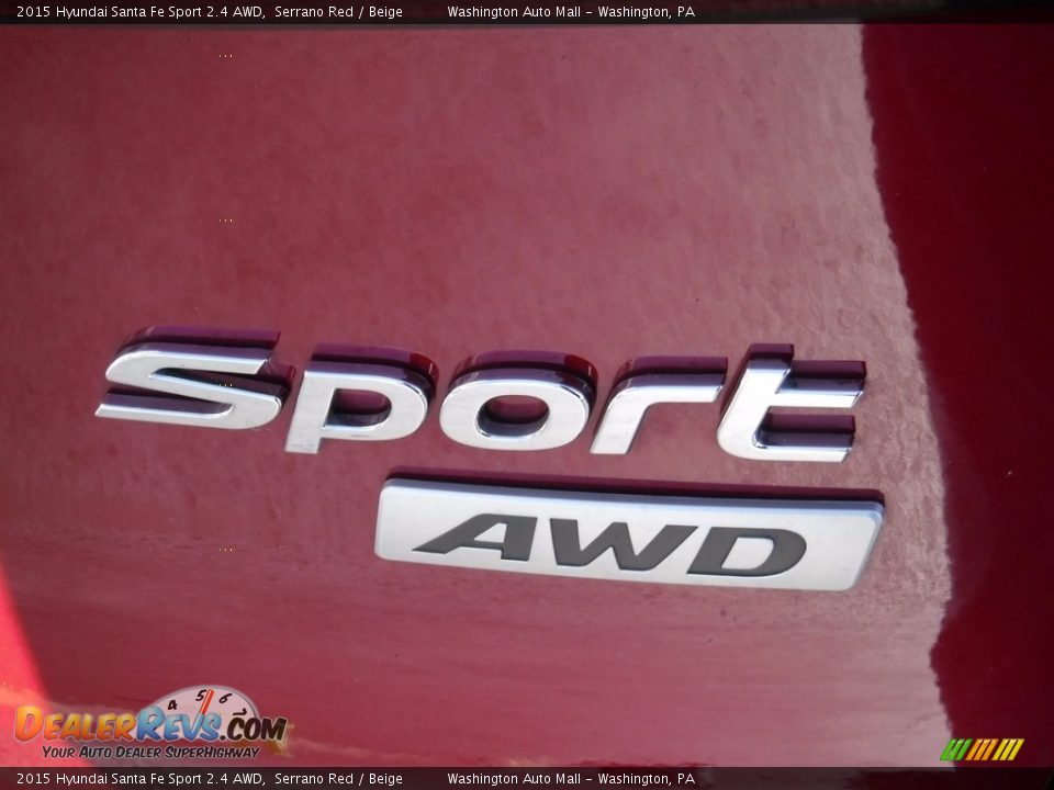 2015 Hyundai Santa Fe Sport 2.4 AWD Serrano Red / Beige Photo #10