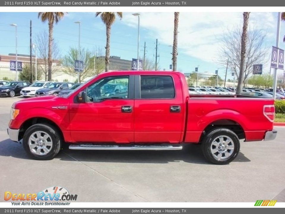 2011 Ford F150 XLT SuperCrew Red Candy Metallic / Pale Adobe Photo #4