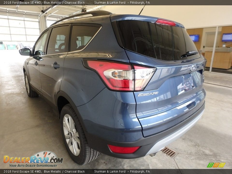 2018 Ford Escape SE 4WD Blue Metallic / Charcoal Black Photo #3