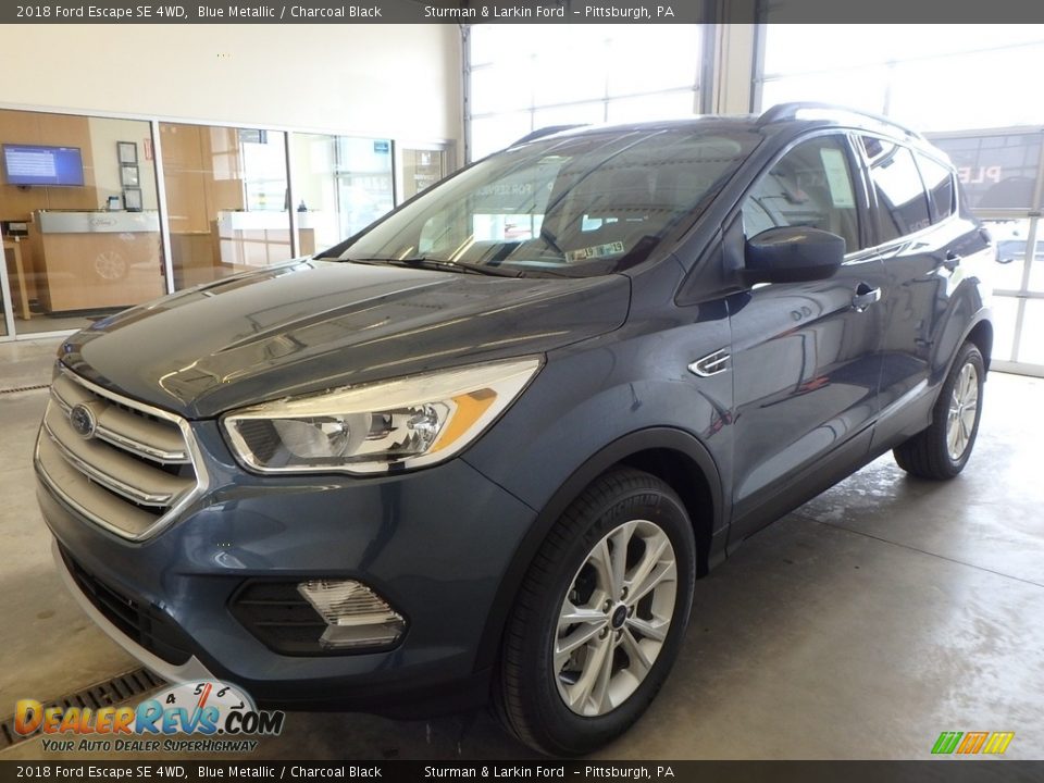 2018 Ford Escape SE 4WD Blue Metallic / Charcoal Black Photo #4
