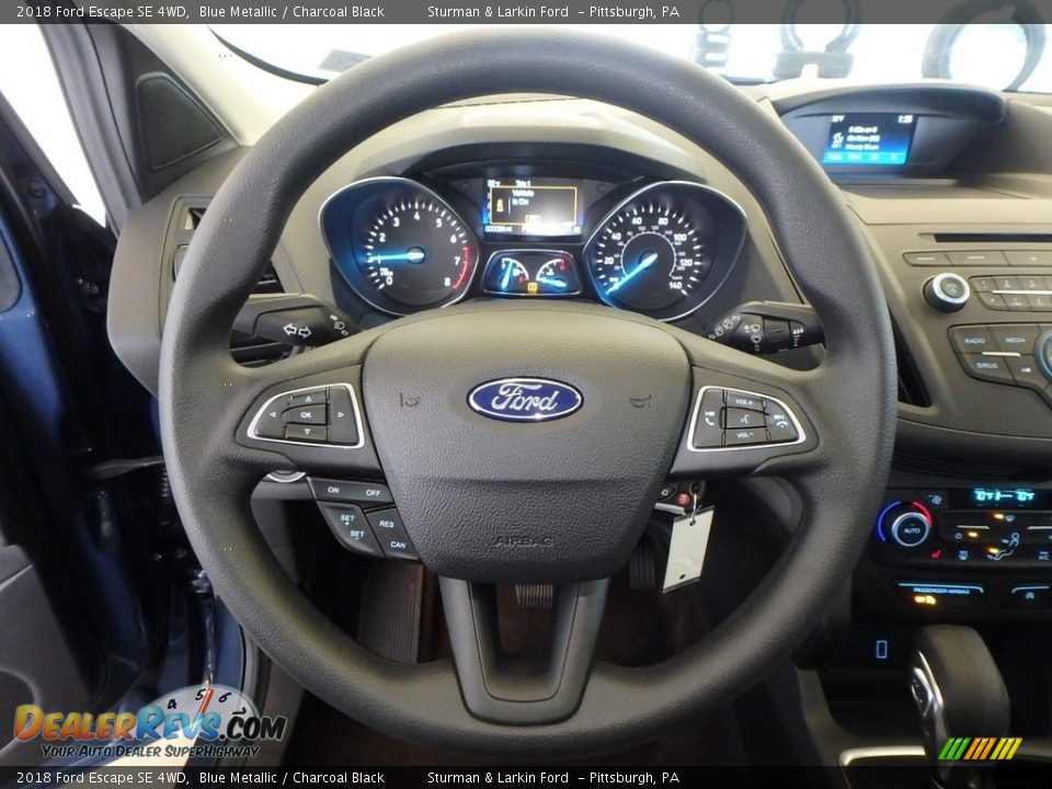 2018 Ford Escape SE 4WD Blue Metallic / Charcoal Black Photo #15