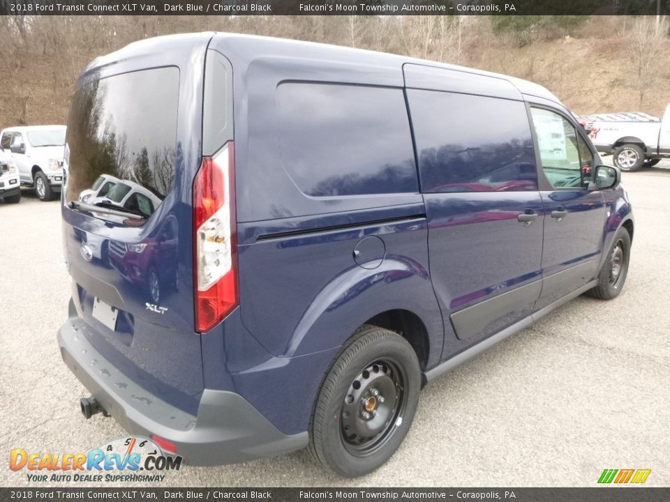 2018 Ford Transit Connect XLT Van Dark Blue / Charcoal Black Photo #2