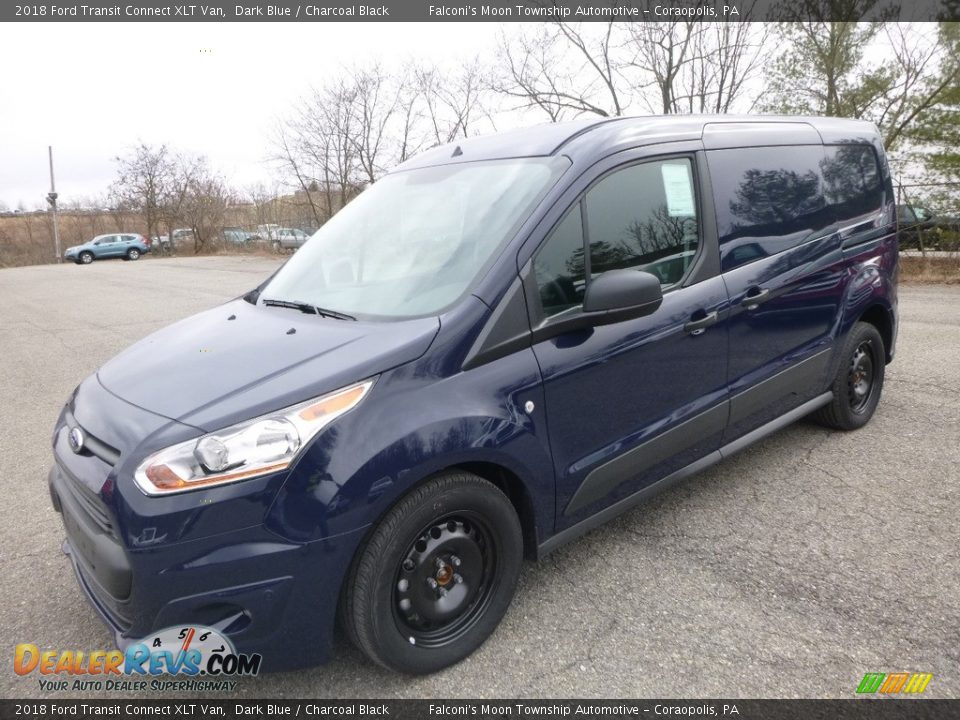 2018 Ford Transit Connect XLT Van Dark Blue / Charcoal Black Photo #5