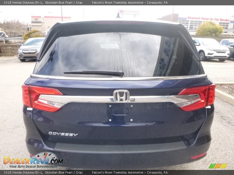 2018 Honda Odyssey EX-L Obsidian Blue Pearl / Gray Photo #3