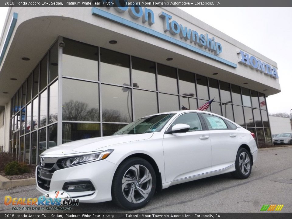 2018 Honda Accord EX-L Sedan Platinum White Pearl / Ivory Photo #1