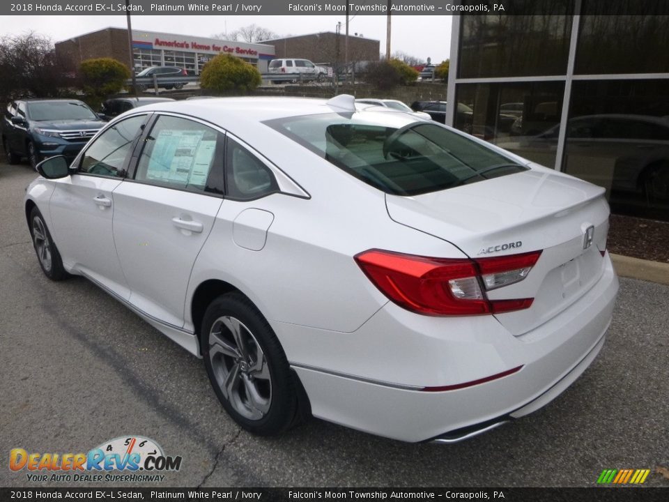2018 Honda Accord EX-L Sedan Platinum White Pearl / Ivory Photo #2