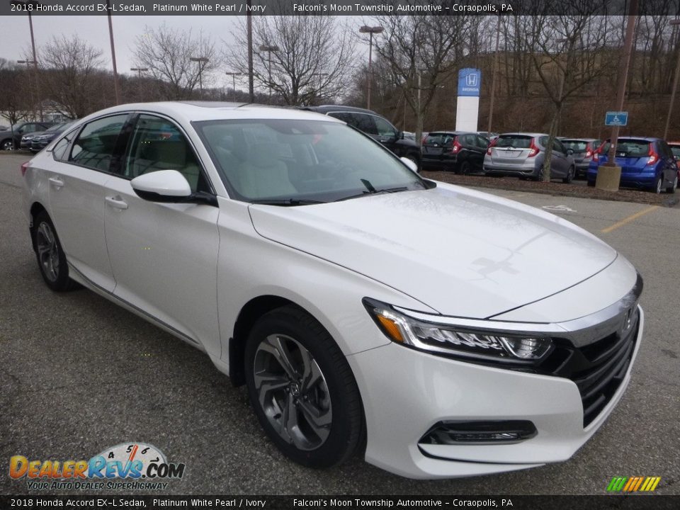 2018 Honda Accord EX-L Sedan Platinum White Pearl / Ivory Photo #5