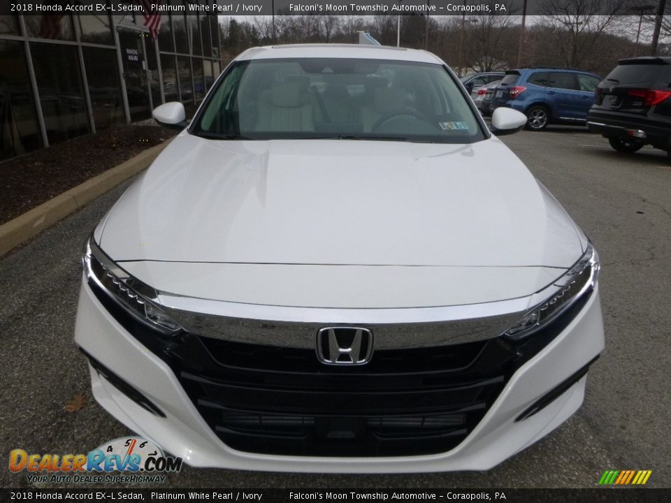 2018 Honda Accord EX-L Sedan Platinum White Pearl / Ivory Photo #6