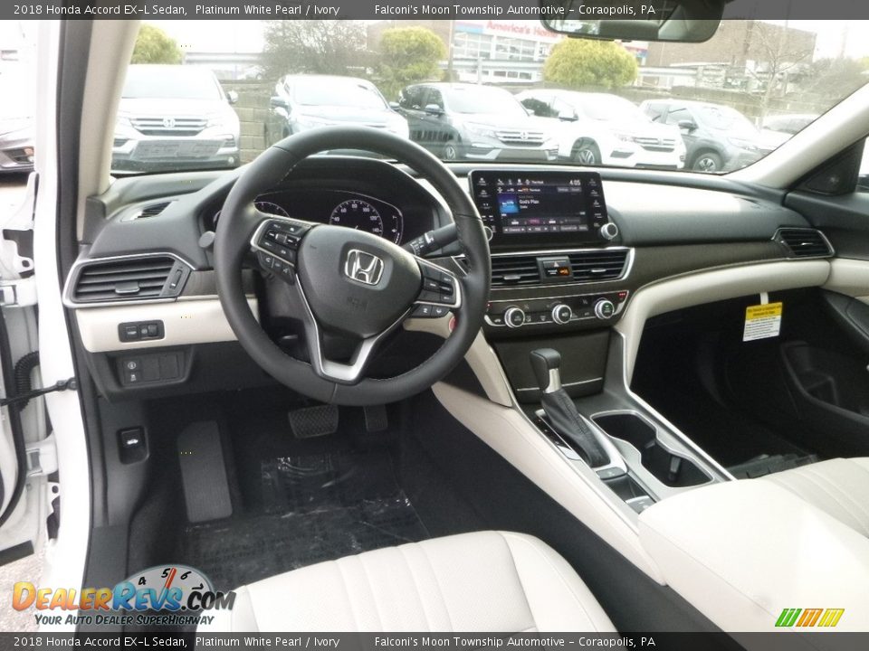 2018 Honda Accord EX-L Sedan Platinum White Pearl / Ivory Photo #10