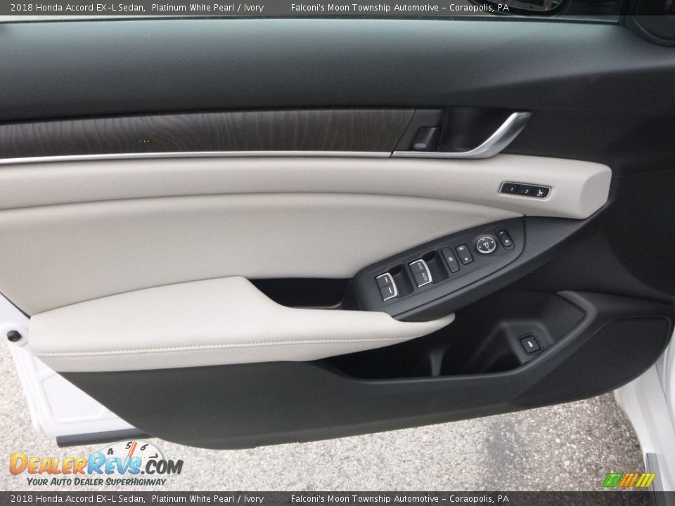 2018 Honda Accord EX-L Sedan Platinum White Pearl / Ivory Photo #11