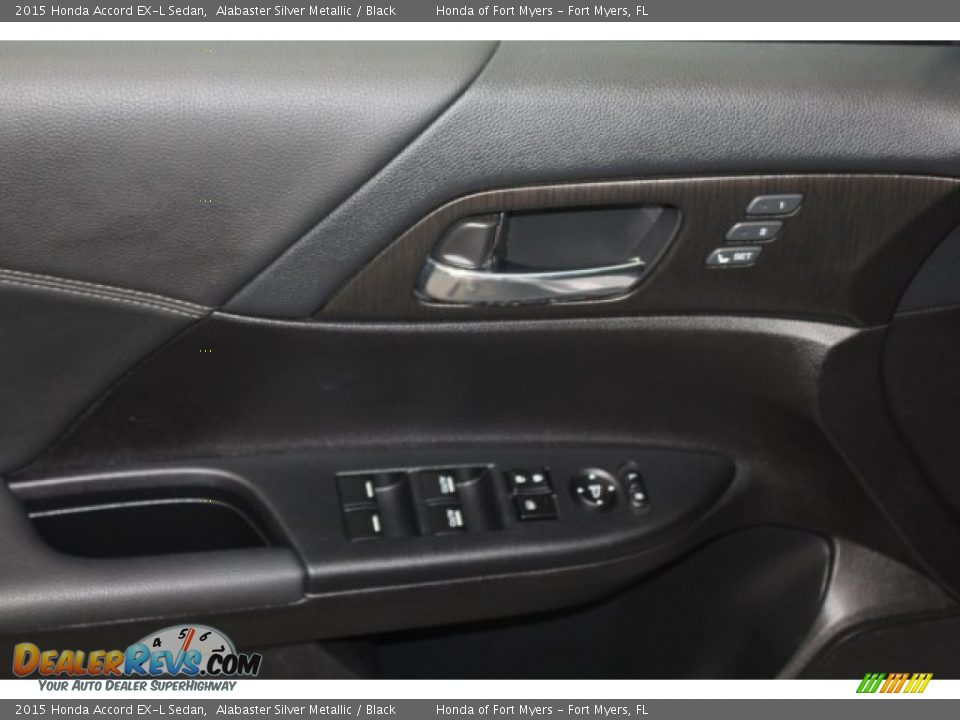 2015 Honda Accord EX-L Sedan Alabaster Silver Metallic / Black Photo #14