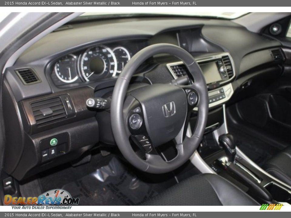 2015 Honda Accord EX-L Sedan Alabaster Silver Metallic / Black Photo #20