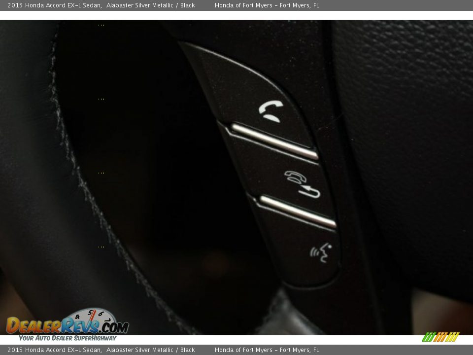 2015 Honda Accord EX-L Sedan Alabaster Silver Metallic / Black Photo #25