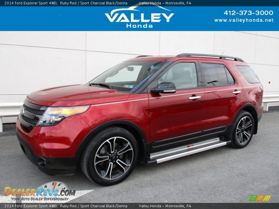 2014 Ford Explorer Sport 4WD Ruby Red / Sport Charcoal Black/Sienna Photo #1