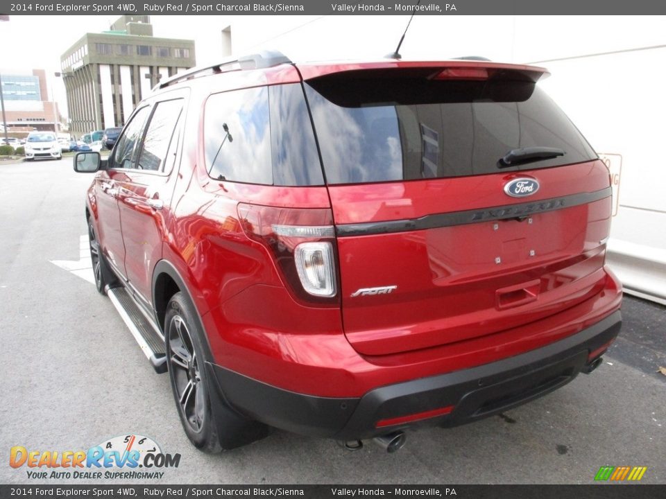 2014 Ford Explorer Sport 4WD Ruby Red / Sport Charcoal Black/Sienna Photo #3