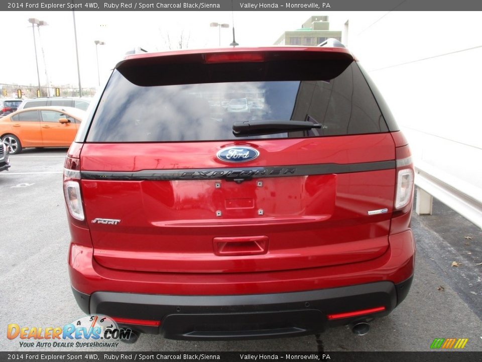2014 Ford Explorer Sport 4WD Ruby Red / Sport Charcoal Black/Sienna Photo #4