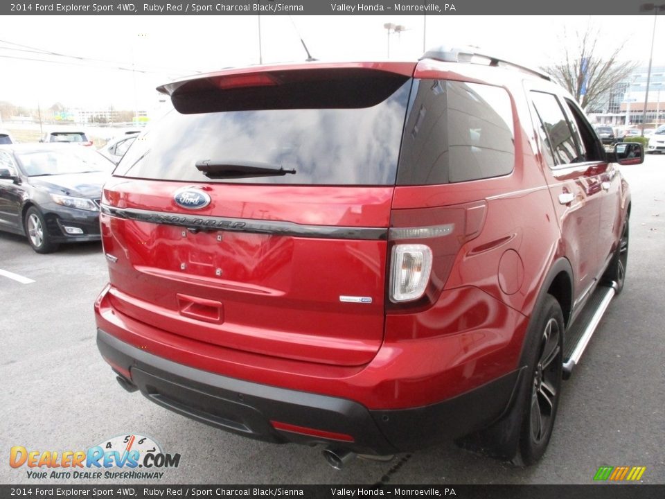2014 Ford Explorer Sport 4WD Ruby Red / Sport Charcoal Black/Sienna Photo #5