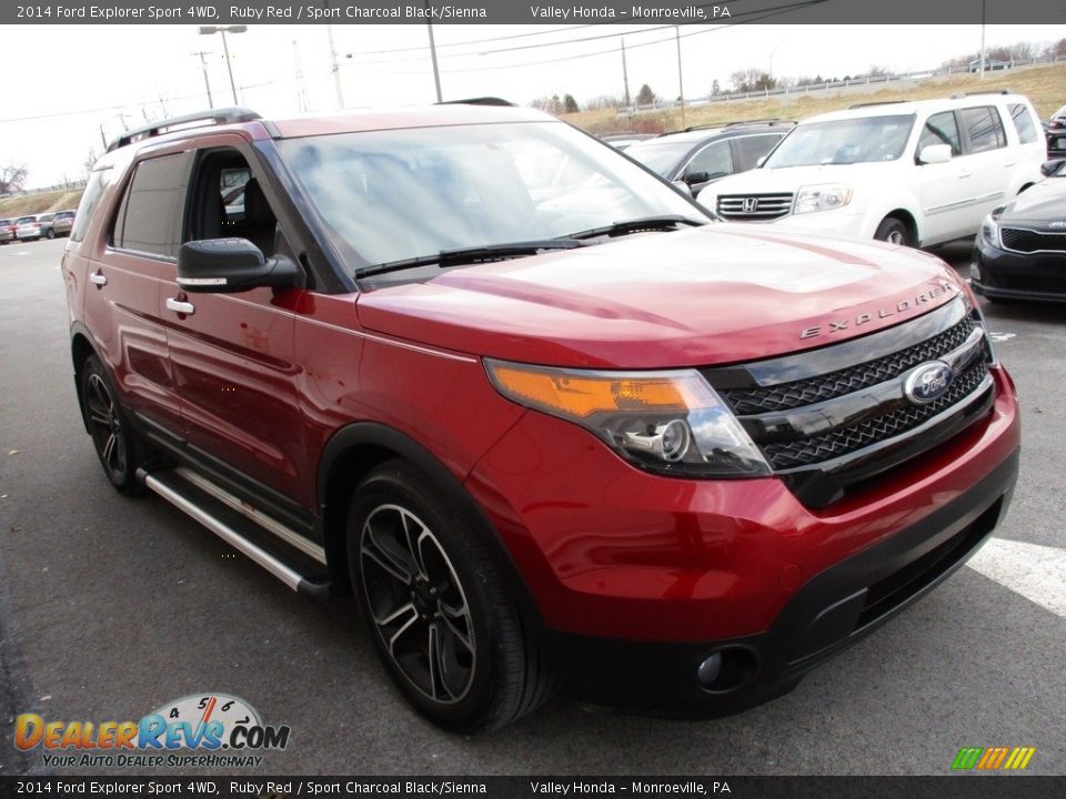 2014 Ford Explorer Sport 4WD Ruby Red / Sport Charcoal Black/Sienna Photo #8