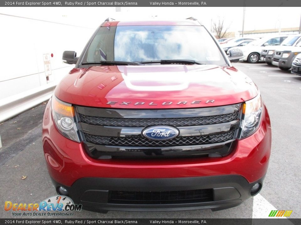 2014 Ford Explorer Sport 4WD Ruby Red / Sport Charcoal Black/Sienna Photo #9