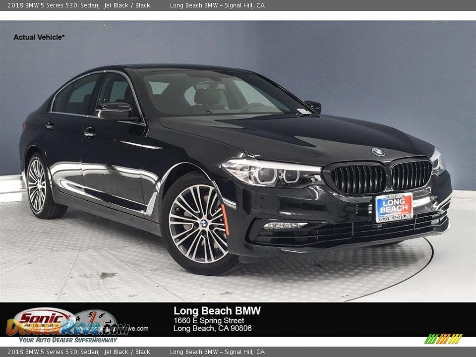 2018 BMW 5 Series 530i Sedan Jet Black / Black Photo #1