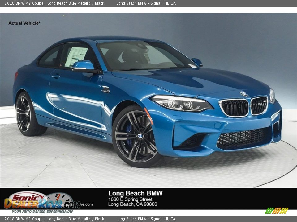 2018 BMW M2 Coupe Long Beach Blue Metallic / Black Photo #1