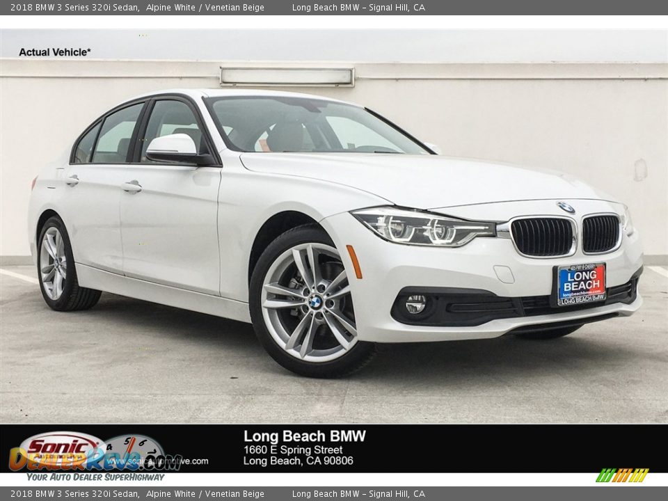 2018 BMW 3 Series 320i Sedan Alpine White / Venetian Beige Photo #1