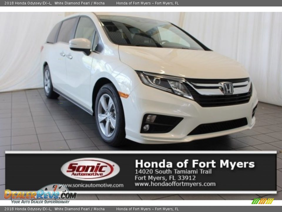 2018 Honda Odyssey EX-L White Diamond Pearl / Mocha Photo #1