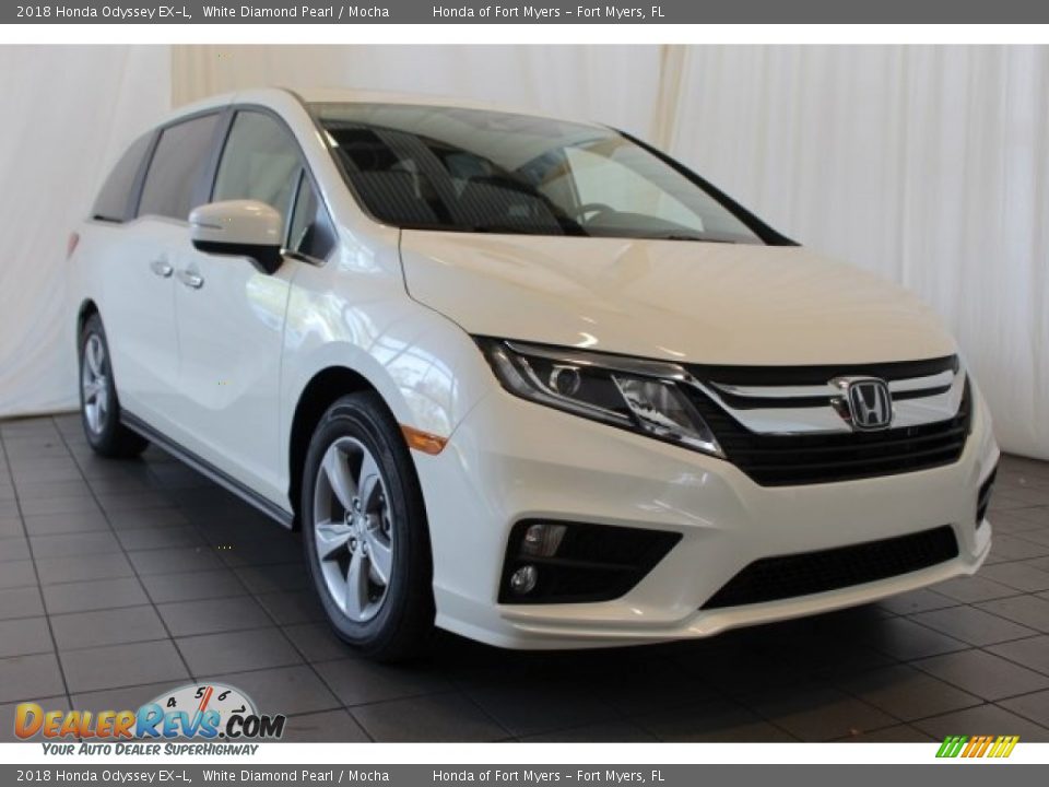 2018 Honda Odyssey EX-L White Diamond Pearl / Mocha Photo #2