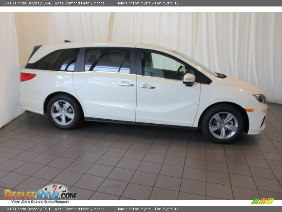 2018 Honda Odyssey EX-L White Diamond Pearl / Mocha Photo #3