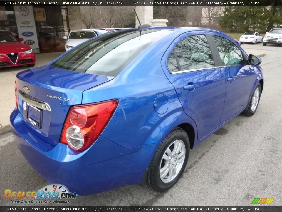 2016 Chevrolet Sonic LT Sedan Kinetic Blue Metallic / Jet Black/Brick Photo #2