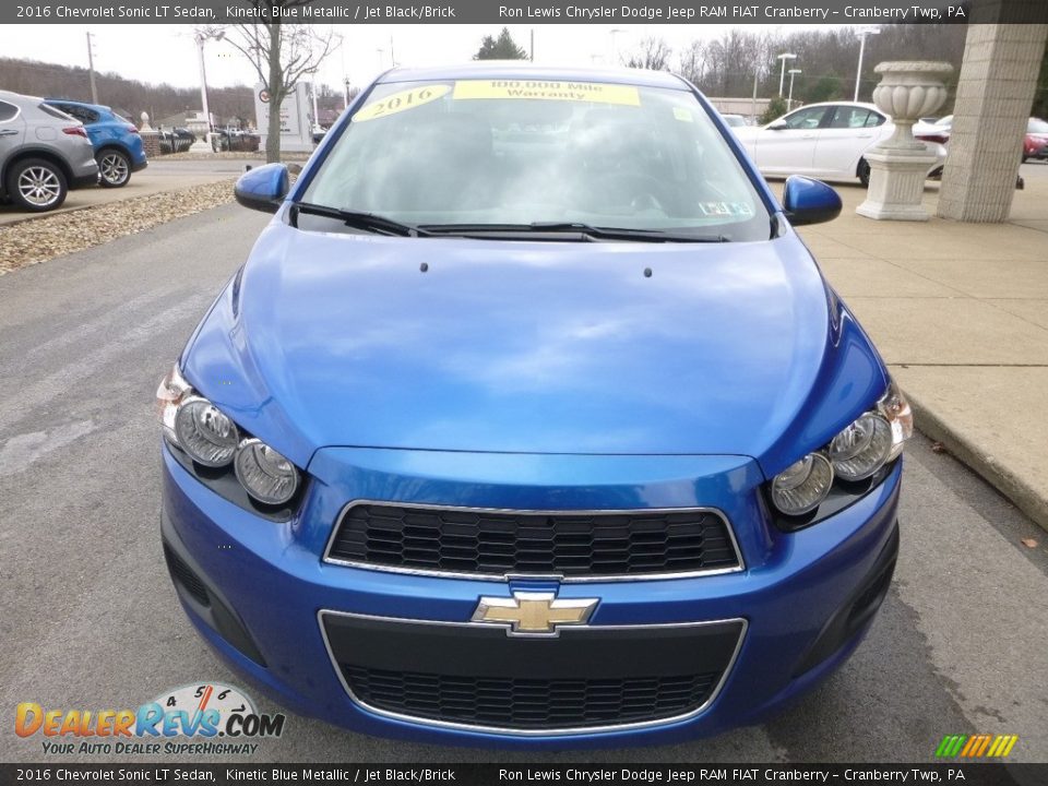 2016 Chevrolet Sonic LT Sedan Kinetic Blue Metallic / Jet Black/Brick Photo #4