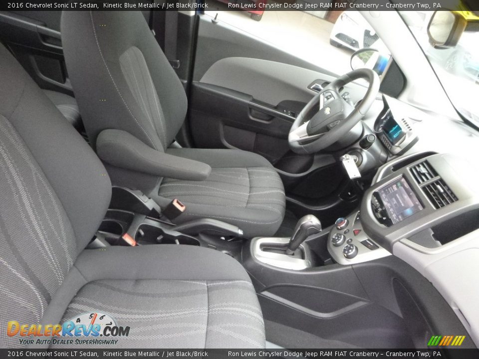 2016 Chevrolet Sonic LT Sedan Kinetic Blue Metallic / Jet Black/Brick Photo #11