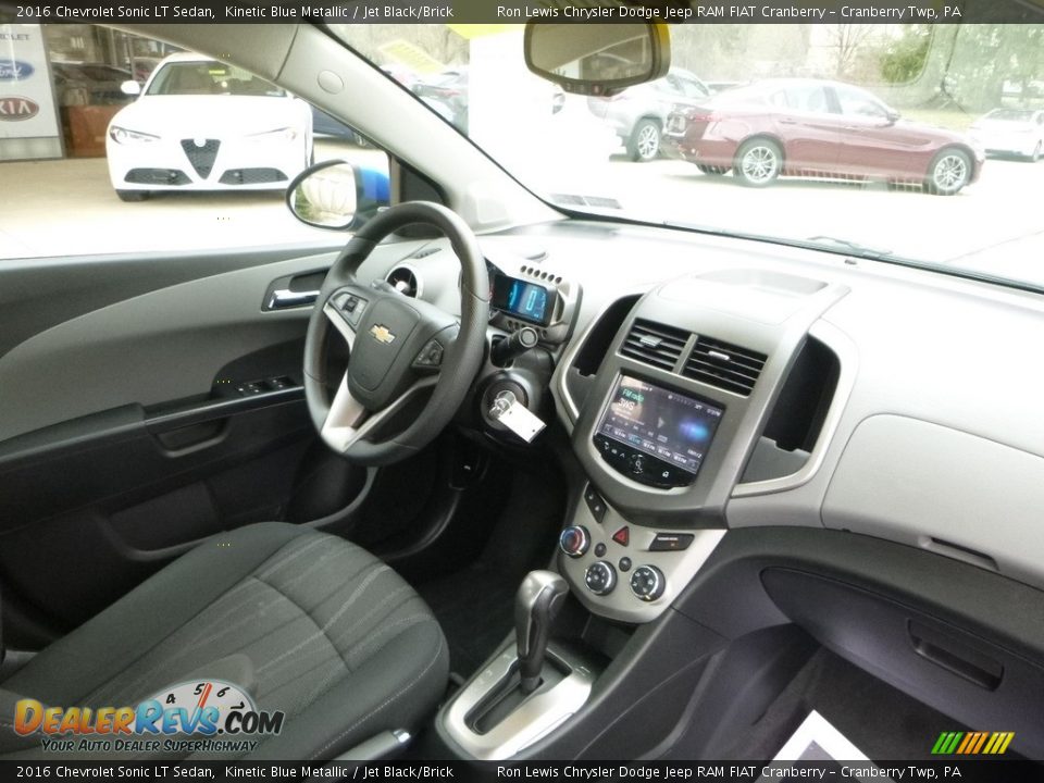 2016 Chevrolet Sonic LT Sedan Kinetic Blue Metallic / Jet Black/Brick Photo #12