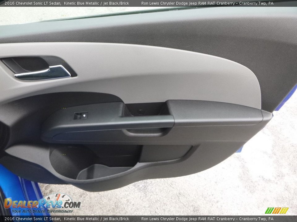 2016 Chevrolet Sonic LT Sedan Kinetic Blue Metallic / Jet Black/Brick Photo #13